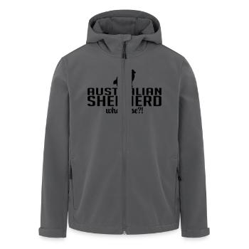 AUSTRALIAN SHEPHERD what else Wilsign's dog talk - Men’s Recycled Softshell Jacket by Stanley/Stella - anthracite - Front - AI Model Male 185 light (185cm)