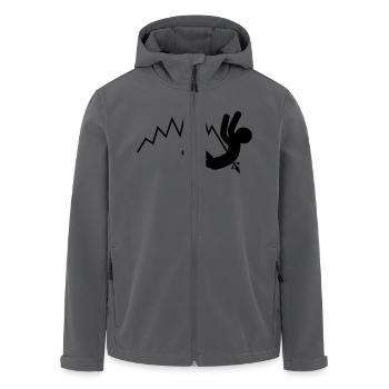 Fallende Kurse (schwarz) - Recycelte Männer Softshell-Jacke von Stanley/Stella - Anthrazit - Vorne - AI Model Male 185 light (185cm)