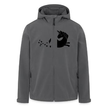 unicorn - Einhorn Sternenstaub - Veste softshell homme en polyester recyclé Stanley/Stella - charbon - Devant - AI Model Male 185 light (185cm)