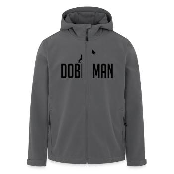 DOBERMAN Hunderasse Dobermann Hund Hunde Wilsigns - Recycelte Männer Softshell-Jacke von Stanley/Stella - Anthrazit - Vorne - AI Model Male 185 light (185cm)