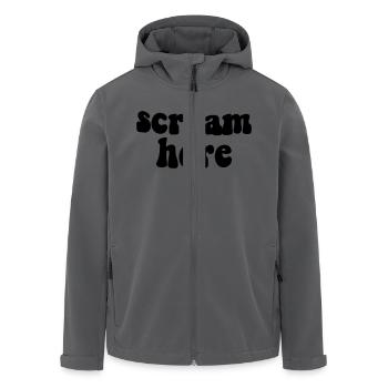 schrei hier - Recycelte Männer Softshell-Jacke von Stanley/Stella - Anthrazit - Vorne - AI Model Male 185 light (185cm)
