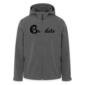Breznliebe – Denn Brezn sind das Brot der Bayern! - Recycelte Männer Softshell-Jacke von Stanley/Stella - Anthrazit - Vorne - AI Model Male 185 light (185cm)