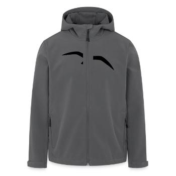Seagull Bird Flying Seabird Silhouette Outline Beautiful - Men’s Recycled Softshell Jacket by Stanley/Stella - anthracite - Front - AI Model Male 185 light (185cm)