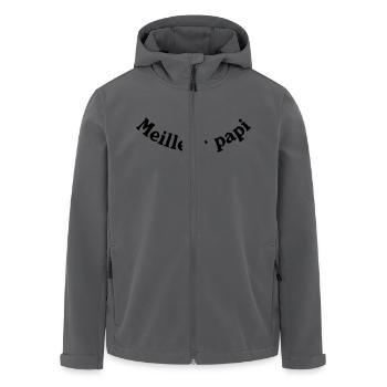 BEST PAPI - Men’s Recycled Softshell Jacket by Stanley/Stella - anthracite - Front - AI Model Male 185 light (185cm)
