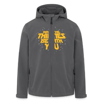 may the thirties be with you - 30. Geburtstag - Men’s Recycled Softshell Jacket by Stanley/Stella - anthracite - Front - AI Model Male 185 light (185cm)
