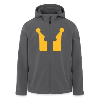 Couronne - Couronne - roi - le roi - Veste softshell homme en polyester recyclé Stanley/Stella - charbon - Devant - AI Model Male 185 light (185cm)