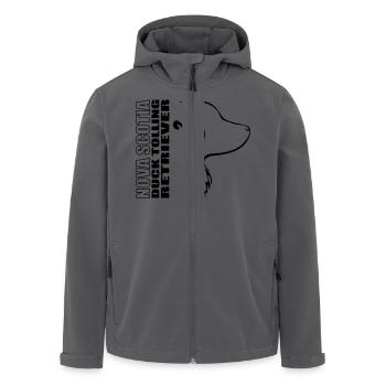 Nova Scotia Duck Tolling Retriever PROFILE - Men’s Recycled Softshell Jacket by Stanley/Stella - anthracite - Front - AI Model Male 185 light (185cm)