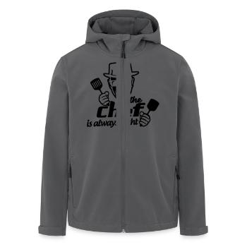 der Koch hat immer Recht - Recycelte Männer Softshell-Jacke von Stanley/Stella - Anthrazit - Vorne - AI Model Male 185 light (185cm)