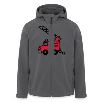 Feuerwehrauto (c) - Fire Truck - Men’s Recycled Softshell Jacket by Stanley/Stella - anthracite - Front - AI Model Male 185 light (185cm)