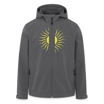 Sonne Symbol / Sun Logo - Recycelte Männer Softshell-Jacke von Stanley/Stella - Anthrazit - Vorne - AI Model Male 185 light (185cm)