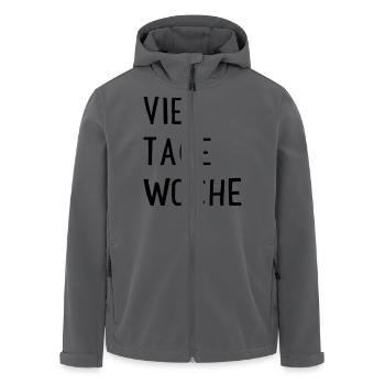 Quatre jours par semaine - Veste softshell homme en polyester recyclé Stanley/Stella - charbon - Devant - AI Model Male 185 light (185cm)
