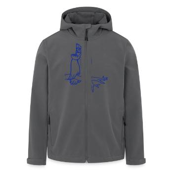 Owl Pipe Smoking Old Grandpa Eagle Owl Branch Tree Forest - Men’s Recycled Softshell Jacket by Stanley/Stella - anthracite - Front - AI Model Male 185 light (185cm)