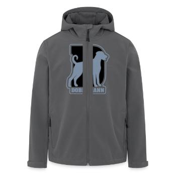 DOBERMANN Hund Hunde Hundesport Wilsigns - Recycelte Männer Softshell-Jacke von Stanley/Stella - Anthrazit - Vorne - AI Model Male 185 light (185cm)