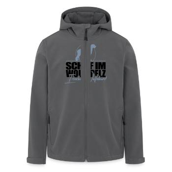 SHEEP IN WOLF'S CLOTHING Irish Wolfhound Wilsigns - Men’s Recycled Softshell Jacket by Stanley/Stella - anthracite - Front - AI Model Male 185 light (185cm)