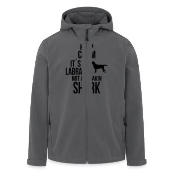 GARDER CALME LABRADOR N'EST PAS UN REQUIN DE FREAKIN - Veste softshell homme en polyester recyclé Stanley/Stella - charbon - Devant - AI Model Male 185 light (185cm)