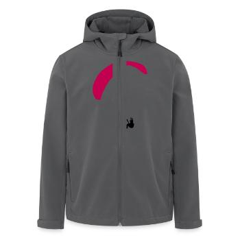 paragliding - Men’s Recycled Softshell Jacket by Stanley/Stella - anthracite - Front - AI Model Male 185 light (185cm)