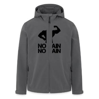 Gain de douleur Bodybuilder - Veste softshell homme en polyester recyclé Stanley/Stella - charbon - Devant - AI Model Male 185 light (185cm)