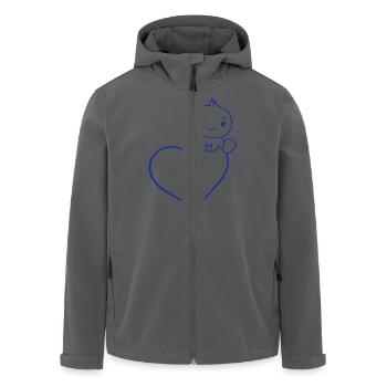 Ente sitzt auf großem Herz Valentinstag Liebe Süß - Recycelte Männer Softshell-Jacke von Stanley/Stella - Anthrazit - Vorne - AI Model Male 185 light (185cm)