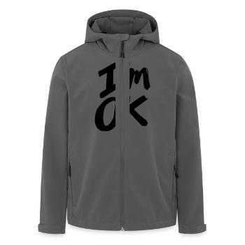 Mir geht es gut. - Recycelte Männer Softshell-Jacke von Stanley/Stella - Anthrazit - Vorne - AI Model Male 185 light (185cm)