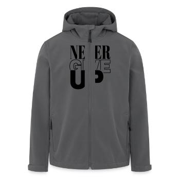 ne jamais abandonner - Veste softshell homme en polyester recyclé Stanley/Stella - charbon - Devant - AI Model Male 185 light (185cm)