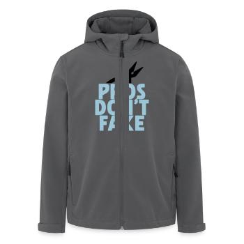 PROS DON'T FAKE - Men’s Recycled Softshell Jacket by Stanley/Stella - anthracite - Front - AI Model Male 185 light (185cm)
