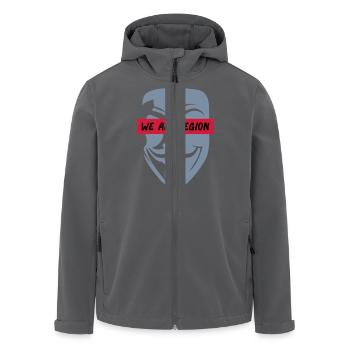 anonymous_we_are_legion_002 - Recycelte Männer Softshell-Jacke von Stanley/Stella - Anthrazit - Vorne - AI Model Male 185 light (185cm)