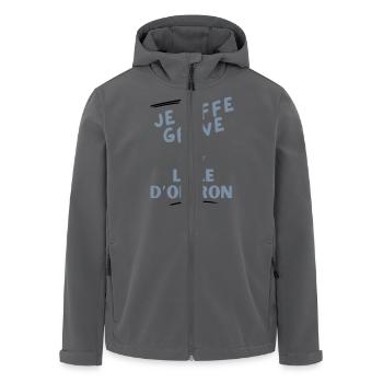 Je kiffe grave l'île d'Oléron 2 - Veste softshell homme en polyester recyclé Stanley/Stella - charbon - Devant - AI Model Male 185 light (185cm)