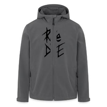 rouler ou mourir - Veste softshell homme en polyester recyclé Stanley/Stella - charbon - Devant - AI Model Male 185 light (185cm)
