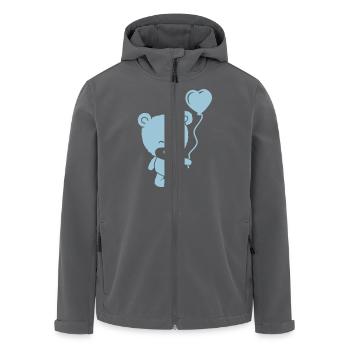 cute bear boy - Veste softshell homme en polyester recyclé Stanley/Stella - charbon - Devant - AI Model Male 185 light (185cm)