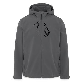 Lion - Men’s Recycled Softshell Jacket by Stanley/Stella - anthracite - Front - AI Model Male 185 light (185cm)