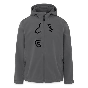 Islandpferd - Recycelte Männer Softshell-Jacke von Stanley/Stella - Anthrazit - Vorne - AI Model Male 185 light (185cm)