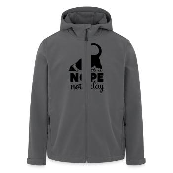 nö, heute nicht - Recycelte Männer Softshell-Jacke von Stanley/Stella - Anthrazit - Vorne - AI Model Male 185 light (185cm)