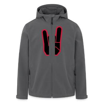 Rock Hand Pommesgabel Devilhand - Recycelte Männer Softshell-Jacke von Stanley/Stella - Anthrazit - Vorne - AI Model Male 185 light (185cm)