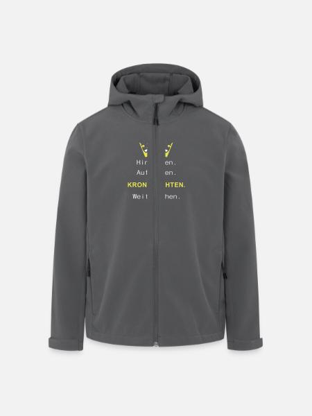 Krone Richten - Recycelte Männer Softshell-Jacke von Stanley/Stella - Anthrazit