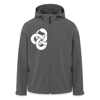 Muster weiße Schlange, die ihren Schwanz frisst - Recycelte Männer Softshell-Jacke von Stanley/Stella - Anthrazit - Vorne - AI Model Male 185 light (185cm)