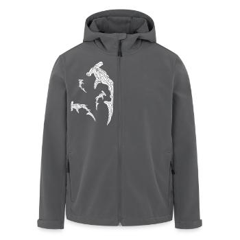 Vier Weiße Hammerhaie - Recycelte Männer Softshell-Jacke von Stanley/Stella - Anthrazit - Vorne - AI Model Male 185 light (185cm)