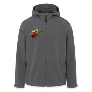Ladybug and Grasshopper Playing the Mandolin - Men’s Recycled Softshell Jacket by Stanley/Stella - anthracite - Front - AI Model Male 185 light (185cm)