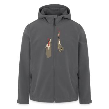 PFERD - INDIANER - REITEN - WESTERN - ENGLISCH - Recycelte Männer Softshell-Jacke von Stanley/Stella - Anthrazit - Vorne - AI Model Male 185 light (185cm)