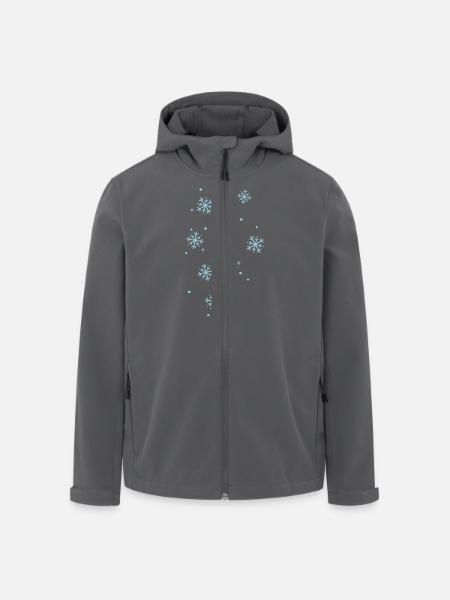 snowflakes - Recycelte Männer Softshell-Jacke von Stanley/Stella - Anthrazit