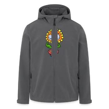 Flower Power - Recycelte Männer Softshell-Jacke von Stanley/Stella - Anthrazit - Vorne - AI Model Male 185 light (185cm)