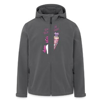 Einschulung Einhorn mit Zuckertüte Schulanfang - Recycelte Männer Softshell-Jacke von Stanley/Stella - Anthrazit - Vorne - AI Model Male 185 light (185cm)