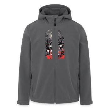 Dampflok - Recycelte Männer Softshell-Jacke von Stanley/Stella - Anthrazit - Vorne - AI Model Male 185 light (185cm)
