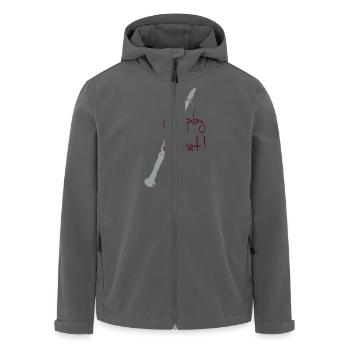 Klarinette spielen - Recycelte Männer Softshell-Jacke von Stanley/Stella - Anthrazit - Vorne - AI Model Male 185 light (185cm)