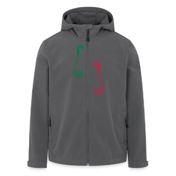 rechten fuss links - Recycelte Männer Softshell-Jacke von Stanley/Stella - Anthrazit - Vorne - AI Model Male 185 light (185cm)
