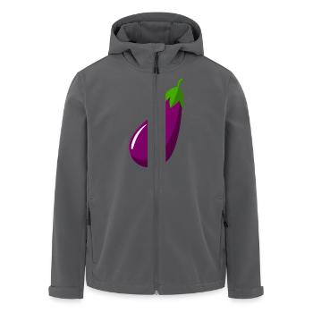 Purple Aubergine Cartoon Vector - Recycelte Männer Softshell-Jacke von Stanley/Stella - Anthrazit - Vorne - AI Model Male 185 light (185cm)