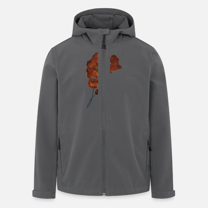 MOHNBLUMEN - Recycelte Männer Softshell-Jacke von Stanley/Stella - Anthrazit