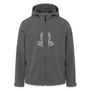 Let Go | Buddhistisches Meditations-Logo - Recycelte Männer Softshell-Jacke von Stanley/Stella - Anthrazit - Vorne - AI Model Male 185 light (185cm)