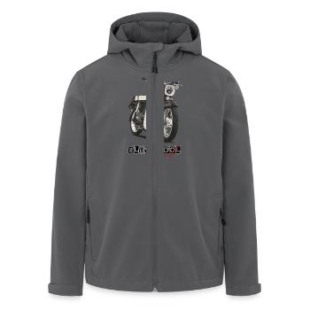 Star (beige) // Illustration - Men’s Recycled Softshell Jacket by Stanley/Stella - anthracite - Front - AI Model Male 185 light (185cm)