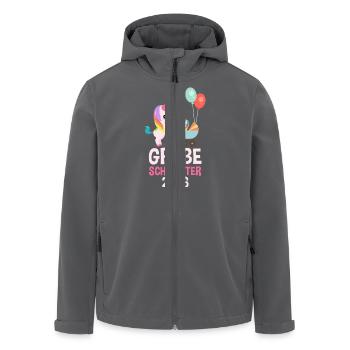 Große Schwester 2026 Süße Einhorn - Recycelte Männer Softshell-Jacke von Stanley/Stella - Anthrazit - Vorne - AI Model Male 185 light (185cm)