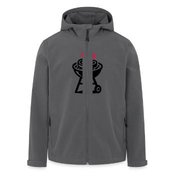 Grill Steak Fleisch Symbol - Recycelte Männer Softshell-Jacke von Stanley/Stella - Anthrazit - Vorne - AI Model Male 185 light (185cm)